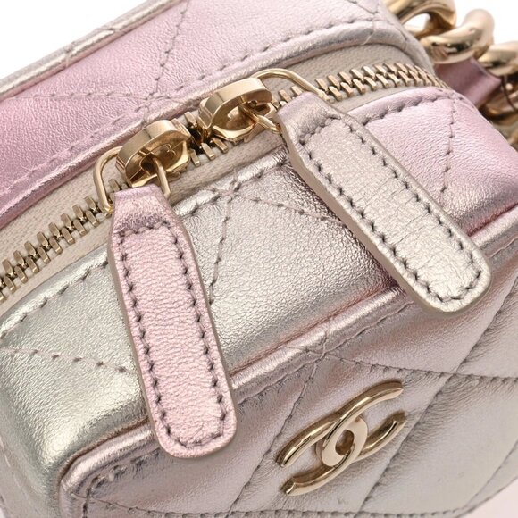 CHANEL Matrasse Mini Chain bag Silver/Pink AP2529 shoulder bag - Picture 12 of 16